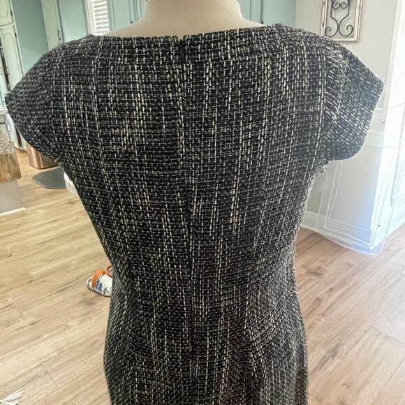 Banana Republic Sz 8 Tweed Beaded Sheath Dress Holidays Party Office Career Wear - Picture 4 of 6